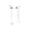 EleQueen Gold-Tone Purple Enamel Lucky Shamrock Earrings for Women, Crystal