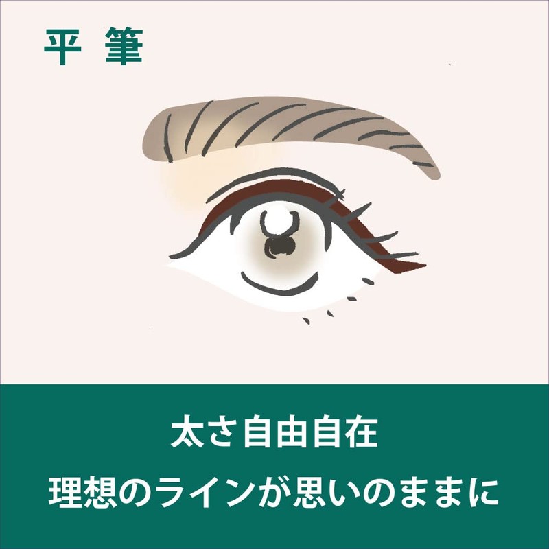 Kuru Bamboo Makeup Funde Pen for Eyes Flat Brush 068