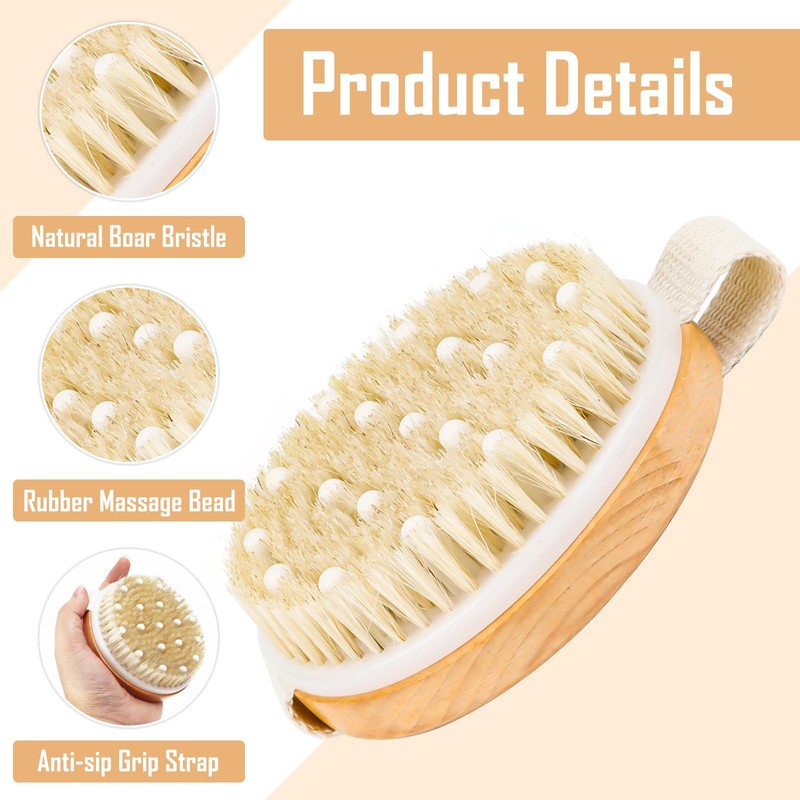 AKONE Dry Brush Lymphatic Drainage Pack of 2, Wild Boar