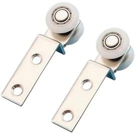 COZERI Pack of 2 20 mm Roller Curtain Roller for Sliding Doors, Runners for Sliding Doors, Heavy Duty and Durable, Ideal for Furniture and Sliding Door Systems, Easy Assembly