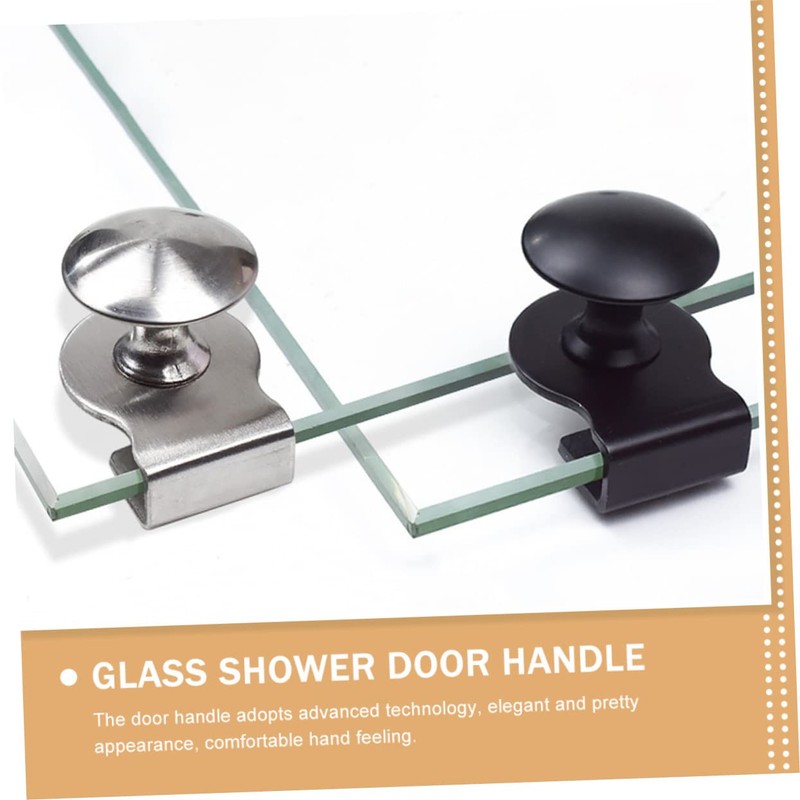 Gadpiparty 2pcs Glass Door Handles Durable Pull Clamp for Kitchen