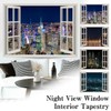 ND Night View Tapestry Scenic Landscape Skyscraper Large Size Room