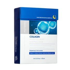 FARMSTAY COLLAGEN WATER FULL MOIST SLEEPING MASK Intense Moisturizing Locks in Moisture Overnight Mask 0.13 fl oz X 20pcs