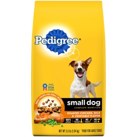 PEDIGREE Small Dog Adult Complete Nutrition Roasted Chicken, Rice & Vegetable Flavor Dry Dog Food 3.5 Pounds, Pack of 1L8