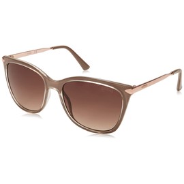 GUESS womens Classic Sunglasses, Shiny Beige, 56 17 135 US