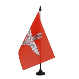 AZ FLAG - Parachute Regiment United Kingdom Table Flag 8.5 x 5.5 inches - British Army Small Office Flag 100% Polyester with 25cm Flag Stand and Black Base