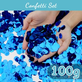 100 g Confetti, Scatter Decoration Dots Dot, Confetti, Table Confetti for Weddings, Birthdays, Celebrations, Table Decoration (1.5 cm) (Blue)