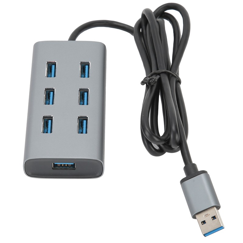 USB 3.0 Hub 7 Ports 5gbps Adapter Portable Aluminium Alloy