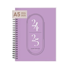 Rileys 2024-2025 18-Month Academic Weekly Planner - Academic Weekly & Monthly Agenda Planner, Flexible Cover, Notes Pages, Twin-Wire Binding (20 x 15 cm, Lilac)