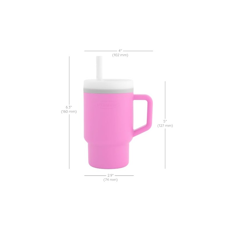 Infantino My 1st Tumbler, Vaso Entrenador con Popote, 266 ml,