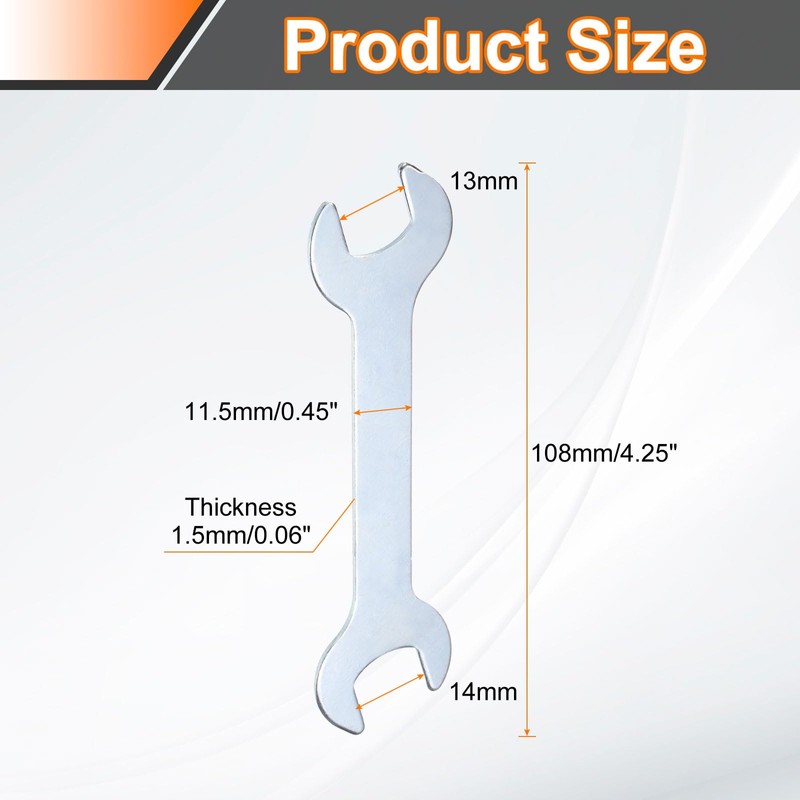 sourcing map 5pcs Double Open End Thin Wrenches 13mm x