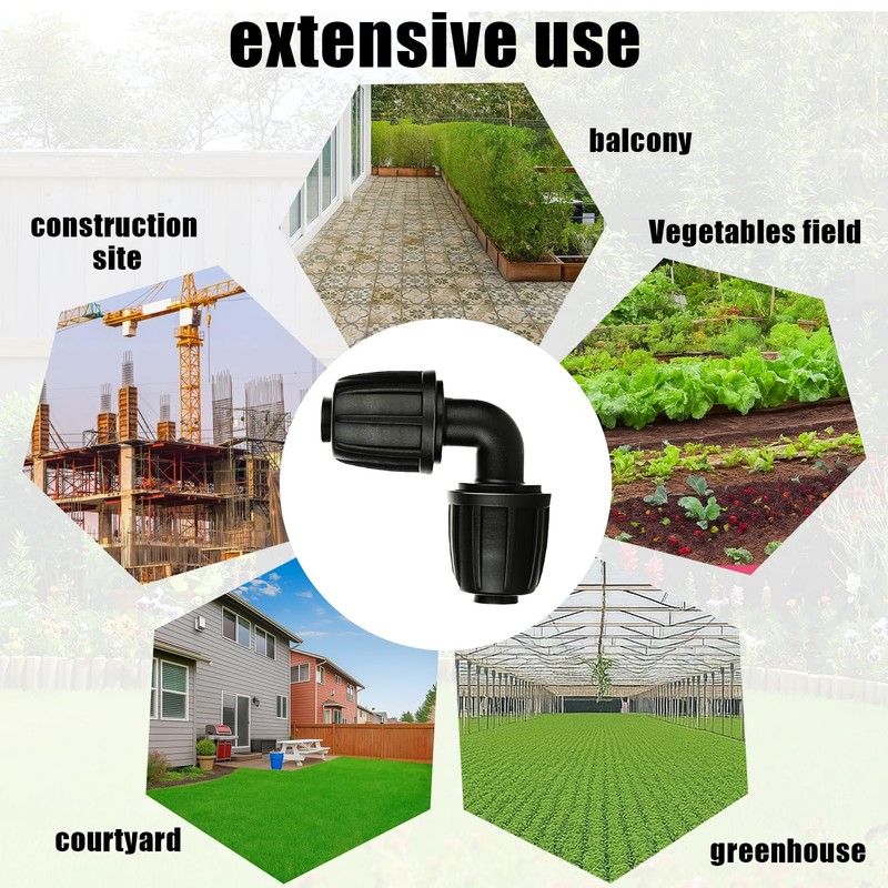 Menibeuty Gardena Irrigation System Connectors, 90° Degree Bend, Angle Connector,