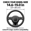 Suede Leather Steering Wheel Cover for Cars – Breathable Non-Slip