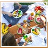 FoldTier Large Acacia Charcuterie Board with Handles 33 x 12