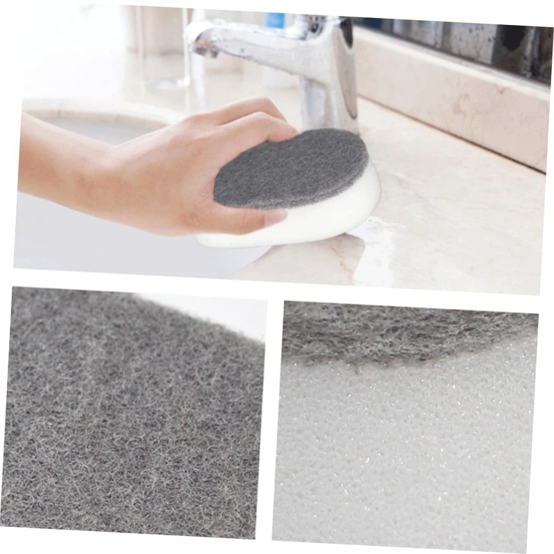 Baluue 5pcs Kitchen Cleaning Sponge Double-Sided Dishwashing Pads for Home