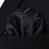HISDERN Men's Checked Tie and Pocket Square Set - black