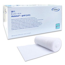 Elastic Bandage, Fixation Bandage, Gauze Bandage, 8 cm x 4 m, 20 Bandages, Latex-Free Bandage Material, Elastic Bandage with 80% Elasticity