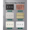 TREEWELL 2-Pack Triple Toggle Light Switch Cover Plate, Pearls Decorative