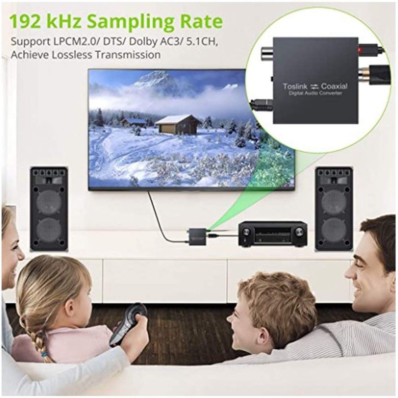 Bi-Directional Coaxial Converter,Optical SPDIF Toslink to Coaxial Toslink and Coaxial