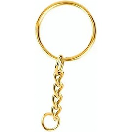 100 Uds. Anillos de Llavero Dorados, Llaveros Divididos de Metal, Piezas de Cadenas con Anillos de Salto Abiertos para Manualidades DIY, Fabricación de Joyas