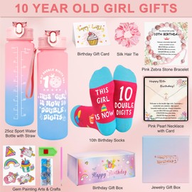 10 Year Old Gifts for Girls, Gifts for 10 Year Olds Girls, 10th Birthday Gifts for Girls, Daughter, Granddaughter, Niece, Double Digits 10th Birthday Gifts