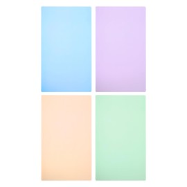 PATIKIL A4 Size Guided Reading Sheet, 4pcs Correction Lighting Gel Filter Colored Overlay Transparent Color Film for Classroom Photo Studio, 4 Colors