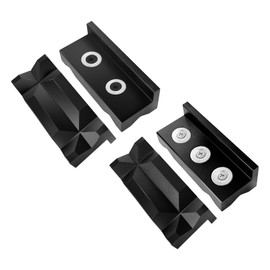BRIFITOR 4 Inch Vise Jaws Pads, Aluminum AN Fitting Vise Jaws & Nylon Vise Soft Jaws For Bench Vise 4 Inch, Strongly Magnetic Vice Jaws, 2 Pairs