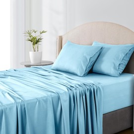 Lux Decor Blended Sheet Set | 4 Piece Set| 65% Polyester, 35% Viscose derived from Bamboo