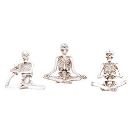 Pacific Giftware PT Yoga Skeletons Statues Set of 3