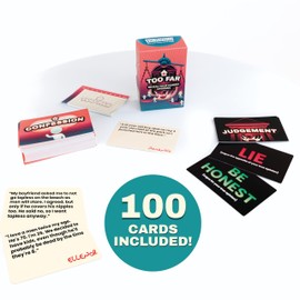 TOO FAR | The Morally Outrageous Funniest Party Card Game | By the Sidemen | Reveal Your Honest Opinions, Judge the Confession and Catch the Liar | For Teens, Adults, 15+ | Travel Size