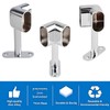 INCREWAY 4 PCS Silver Corner Closet Rod Support Bracket 90