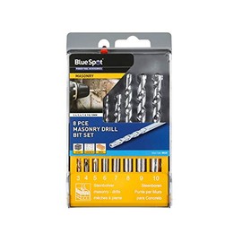 BlueSpot 20123 8 Pce Masonry Drill Bit Set (3-10mm)