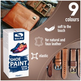 SULPO Shoe Colour – Leather Colour Navy 75 ml – Ideal for Grained Leather Care – Effective Leather Care for Shoes, Bags and Accessories