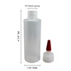 Pinnacle Mercantile (8-Pack 4 Oz Plastic Squeeze Bottles Long Red
