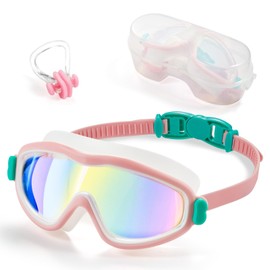 YLYUELANG Swim Goggles for Adult Youth, No Leaking Anti-Fog UV Protection Swimming Goggles, 180° Wide View Clear Vision Pool Goggles