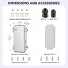 RTHIEAI Waterproof Outdoor IP67 Junction Box (7.9"x3.9"x2.8") with Mounting Plate,