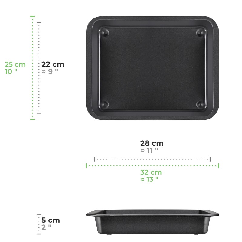 Grizzly set of 2 Baking Trays - Non-stick Roasting Tin