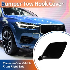 QUARKZMAN Towing Hook Cover Front Right Bumper Hook Cover Towing Hook Cover Cape-PE Black Suitable for Volvo XC60 2018-2021 No. 39846406-1 Piece