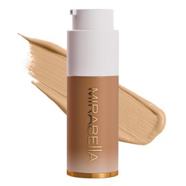 Mirabella Invincible For All HD Liquid Foundation - Anti-Aging Full Coverage Liquid Face Makeup - Moisturizing, Hydrating & Lightweight Foundation for All Skin Types (Tan T170)
