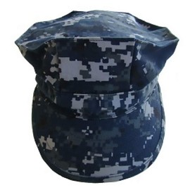 SW Sales Navy Working Uniform Utility Cover - 8 Point Cap - Blue - CottonNylon - Multiple Compartments