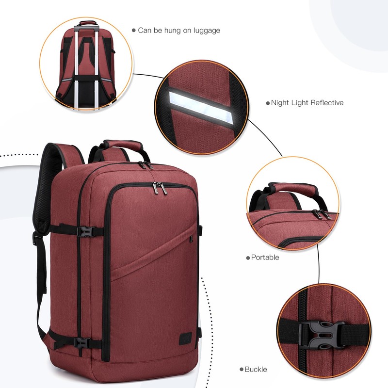 Kono Travel Backpack 16" Personal Item Carry On Bag Casual