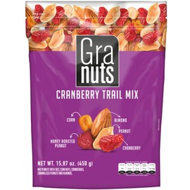 Granuts Cranberry Trail Mix, Sweet & Savory Resealable Family Pack, 15.87 oz
