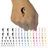 Moon with Hanging Stars Temporary Tattoo Water Resistant Fake Body