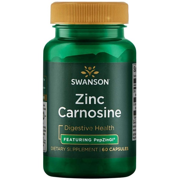 Swanson Zinc Carnosine (Pepzin Gi) 60 Capsules