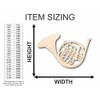 Unfinished Wood French Horn Shape Music Craft up to 46"