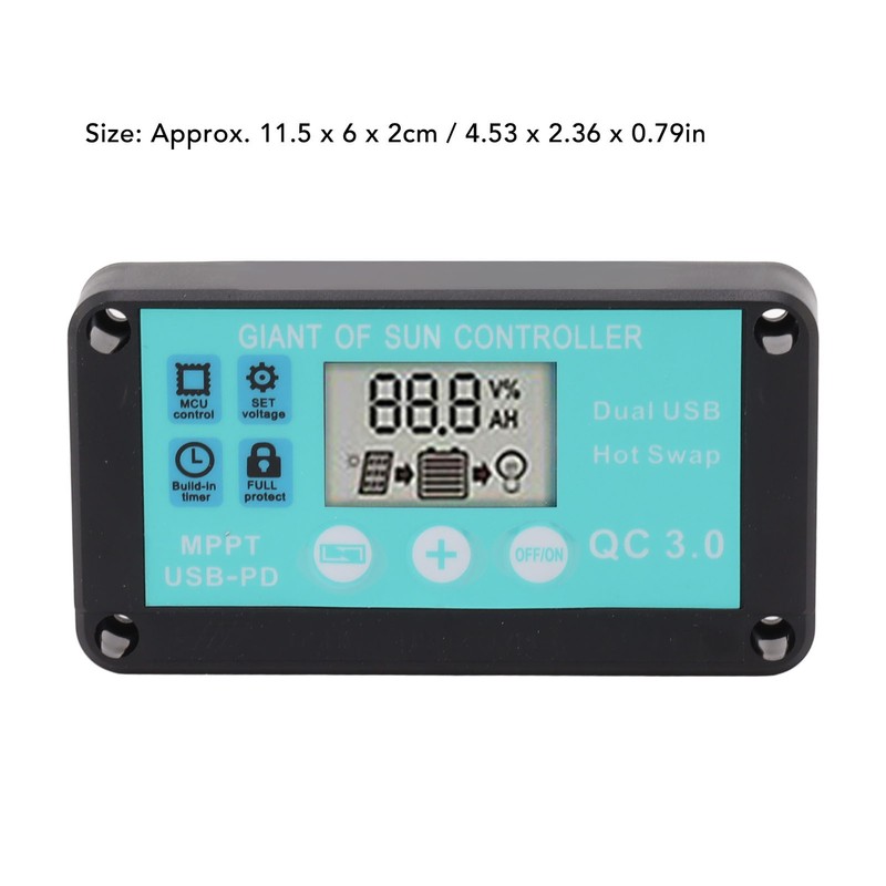 Solar Charge Controller Dual USB Output Fast Charging Solar Panel