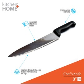 Knife Set - 5 Piece Stainless Steel Kitchen Starter Knife Set - Chef Knife, Bread Knife, Fillet Knife, Paring Knife and Swivel Peeler