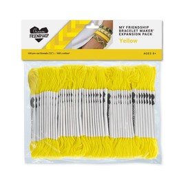 Choose Friendship, My Friendship Bracelet Maker Yellow Expansion Pack, 100 Pre-Cut Threads
