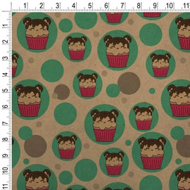 GRAPHICS & MORE Cute Mouse Bear Ice Cream Cupcake with Sprinkles Premium Kraft Gift Wrap Wrapping Paper Roll