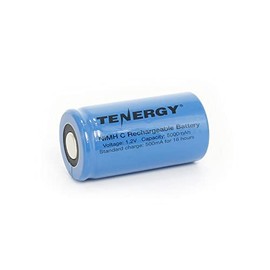 Tenergy C 5000mAh NiMH Flat Top Rechargeable Battery (NO TABS)